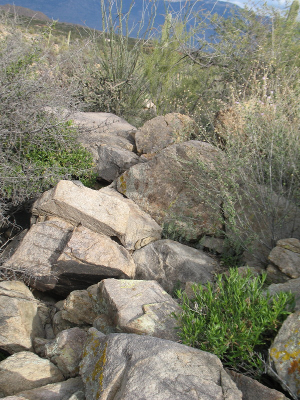 The rocks that lead away.